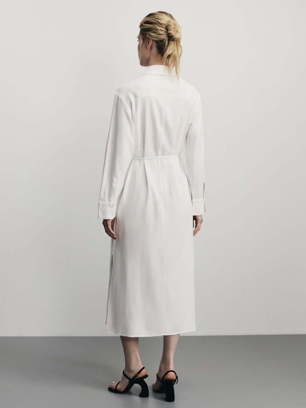 Платье-рубашка изо льна / Zarina  фото 6