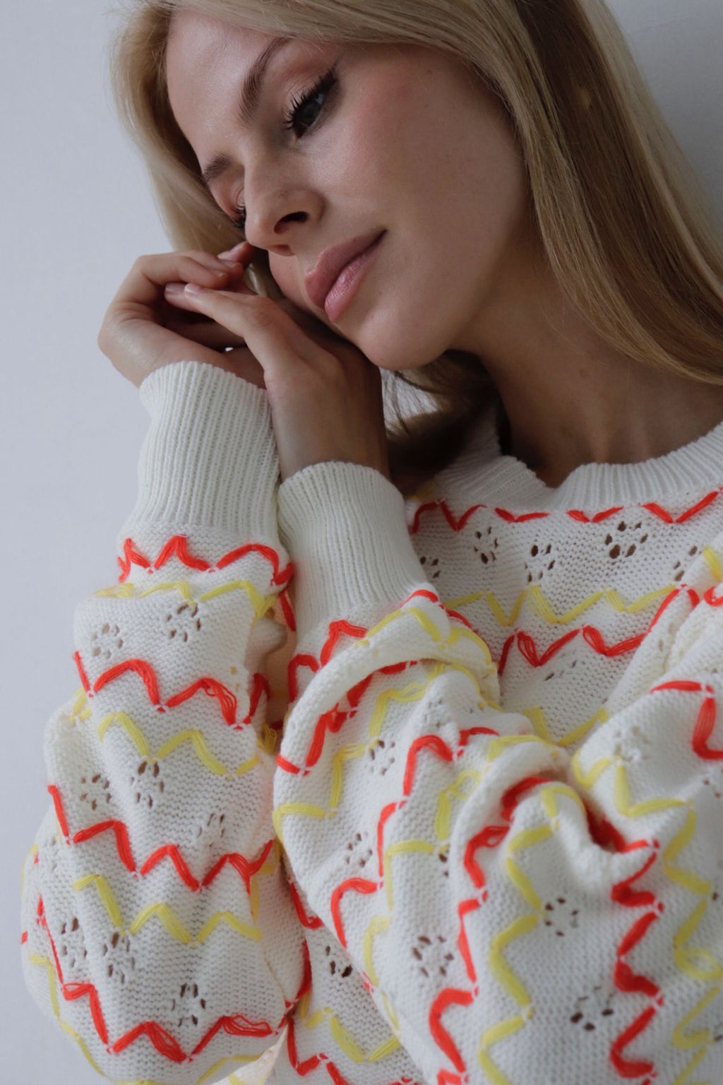 10237 Джемпер белый с декором - Martichelli фото 6