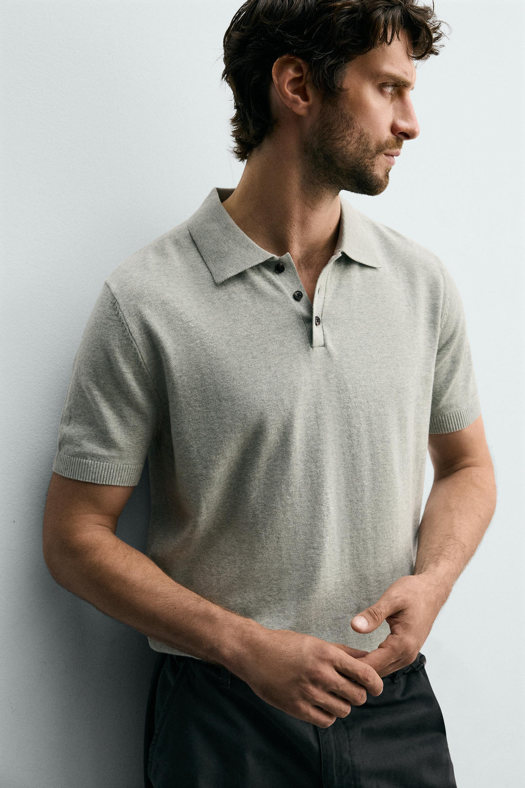 POLO PUNTO REGULAR FIT ESTRUCTURA / Tostado - Zara фото 12