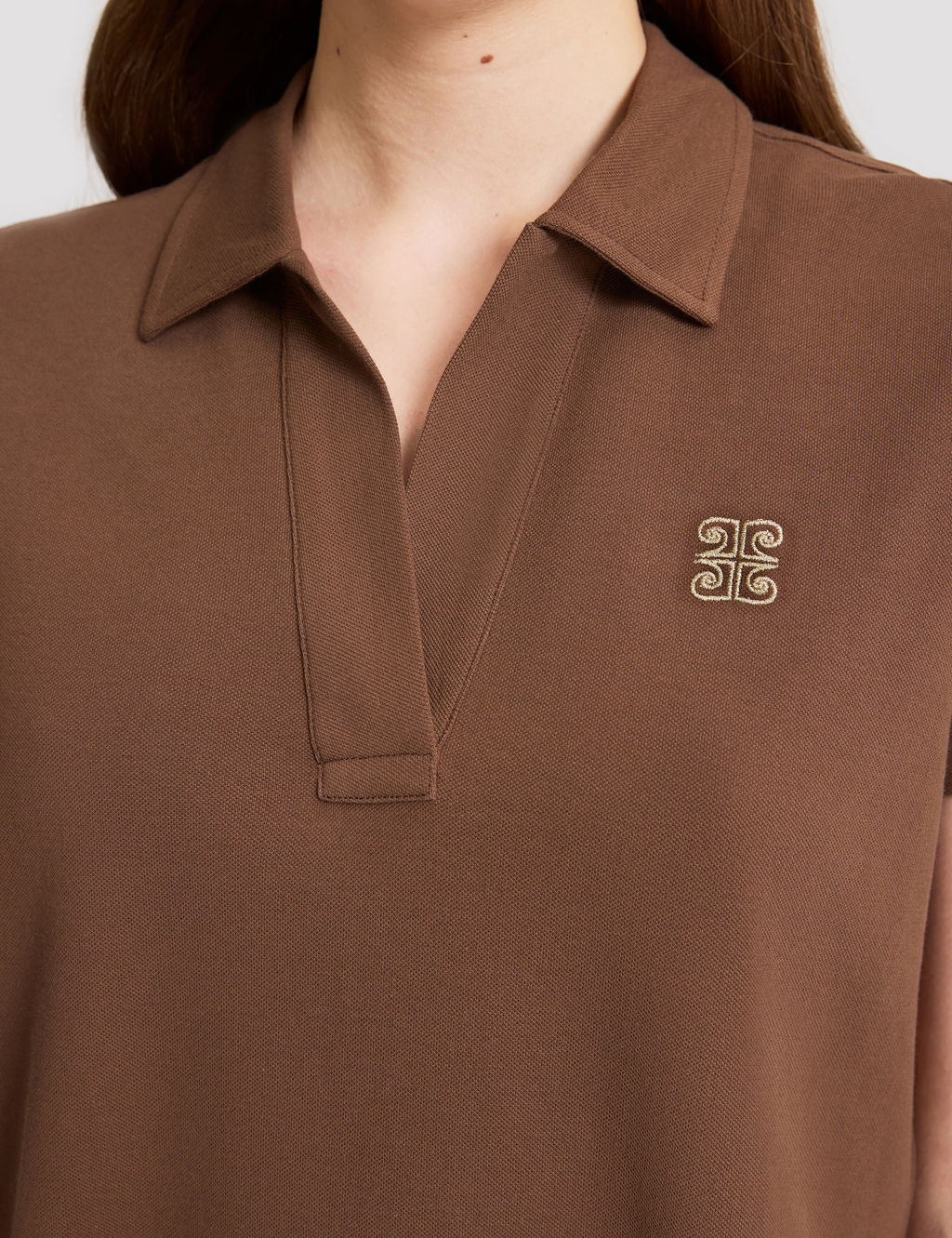 Kahverengi Comfort Fit Polo Yaka Ti__rt