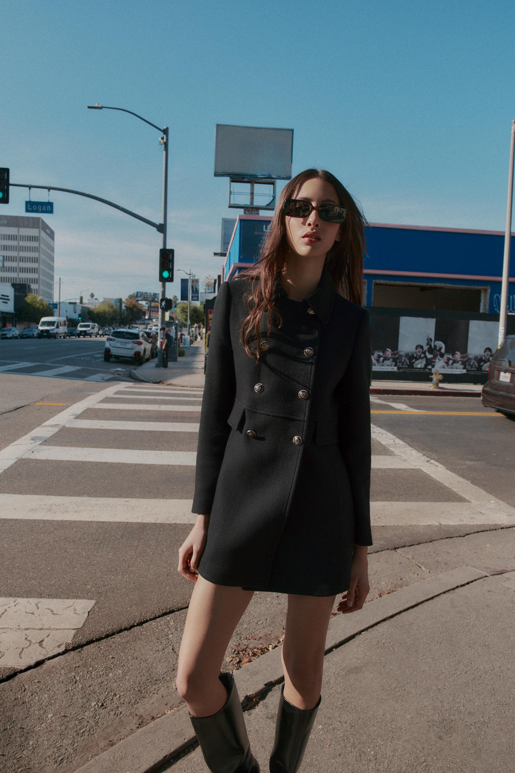 SHORT DOUBLE-BREASTED WOOL COAT - Zara фото 8