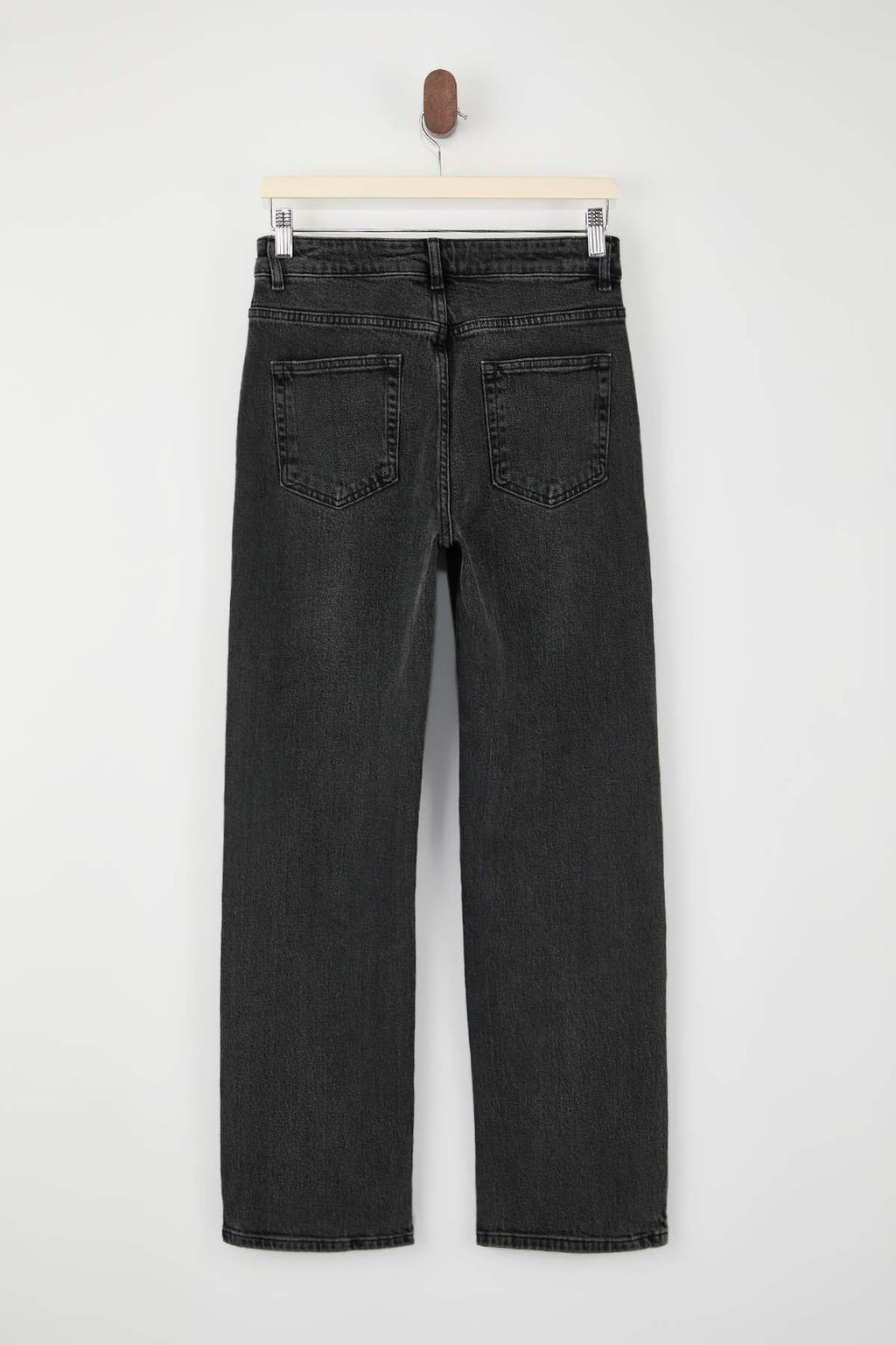 Siyah Yuksek Bel Az Esnek Straight Duz Kesim Jeans TWOSS26JE00095 - Trendyolmilla фото 2