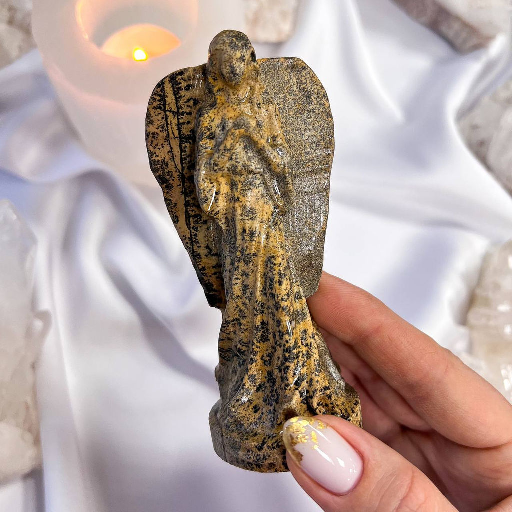 Статуэтка Дева Мария из дендритовой Яшмы - Радуга самоцветов фото 3