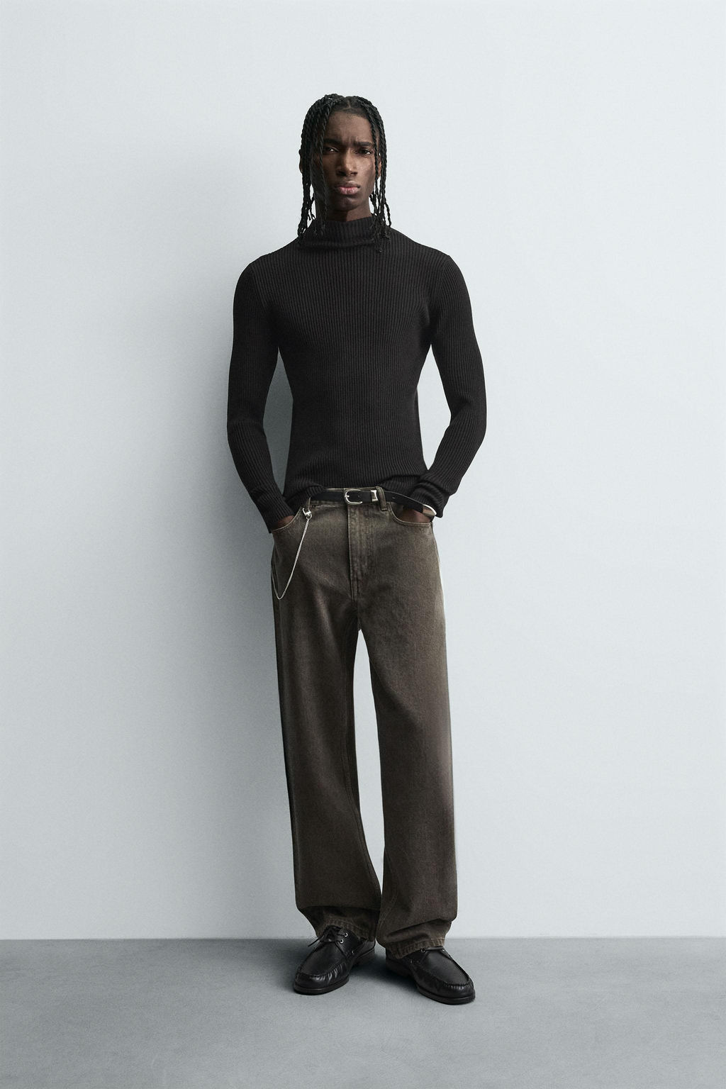 RIBBED HIGH NECK JUMPER - Zara фото 7