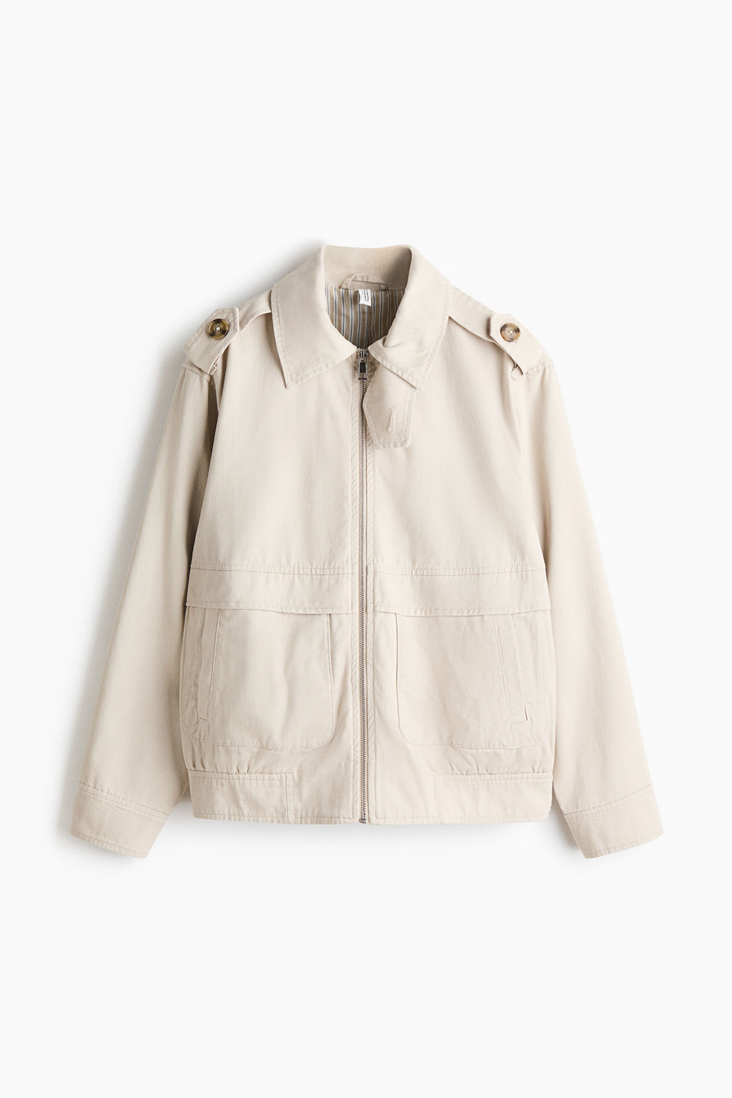 Chaqueta de sarga con cuello camisero - H&m фото 2