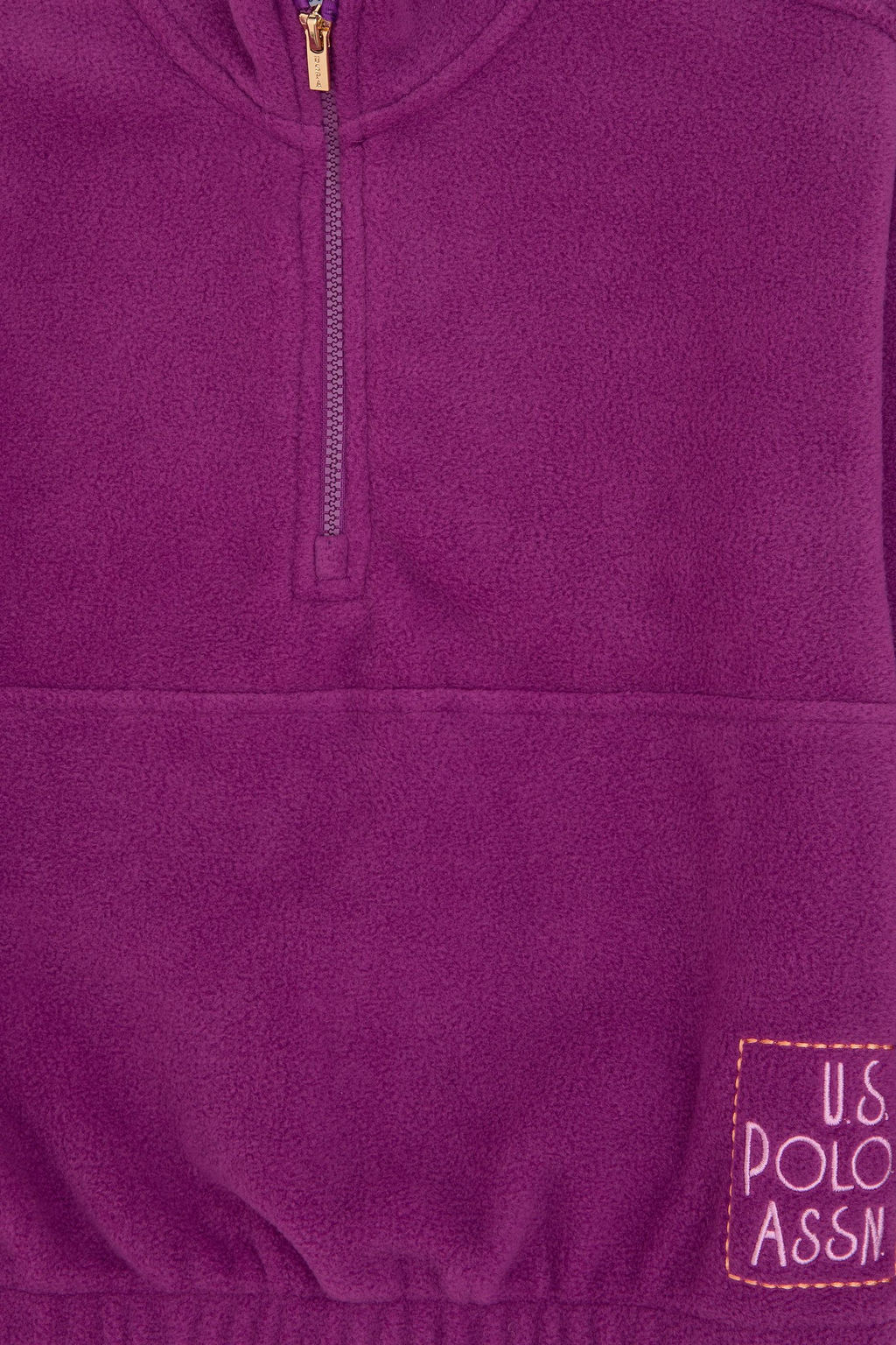 Фиолетовый флисовый свитшот для девочек с половиной молнии Неожиданная скидка в корзине - U.s. polo assn фото 5