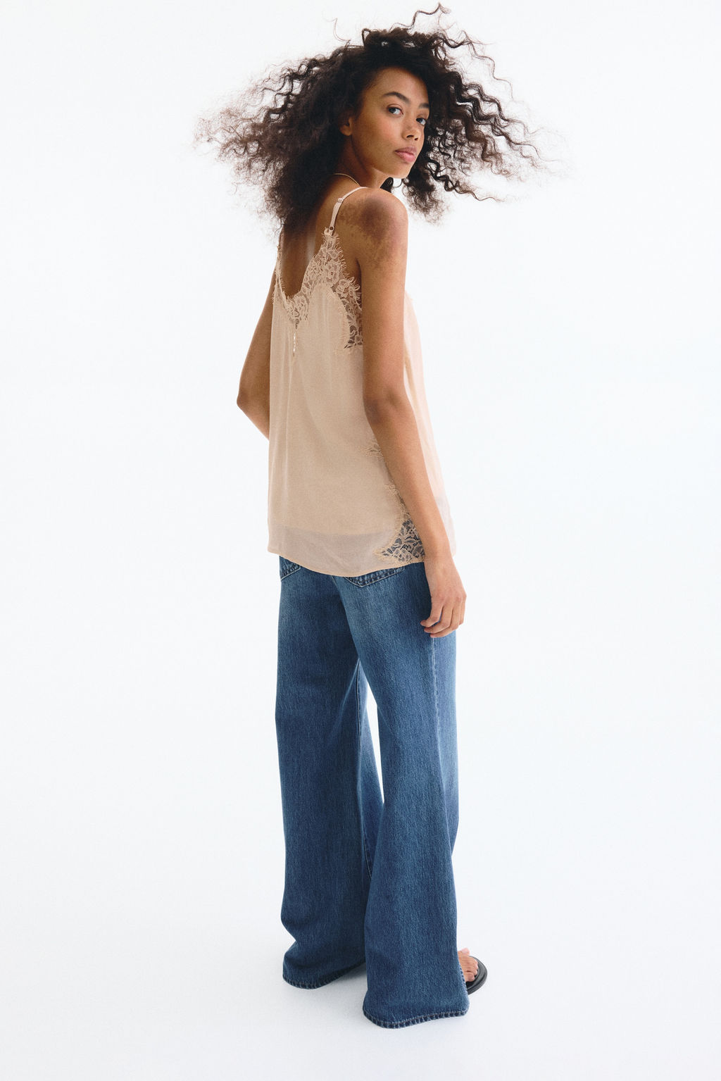 Top de viscosa con ribetes de encaje - H&m фото 4