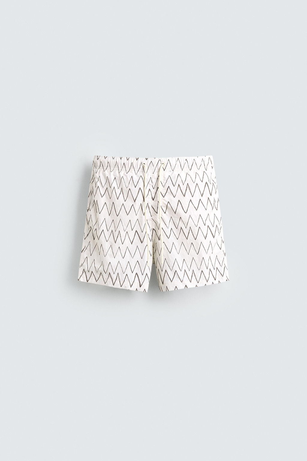GEOMETRIC PRINT MID-LENGTH SWIMMING TRUNKS