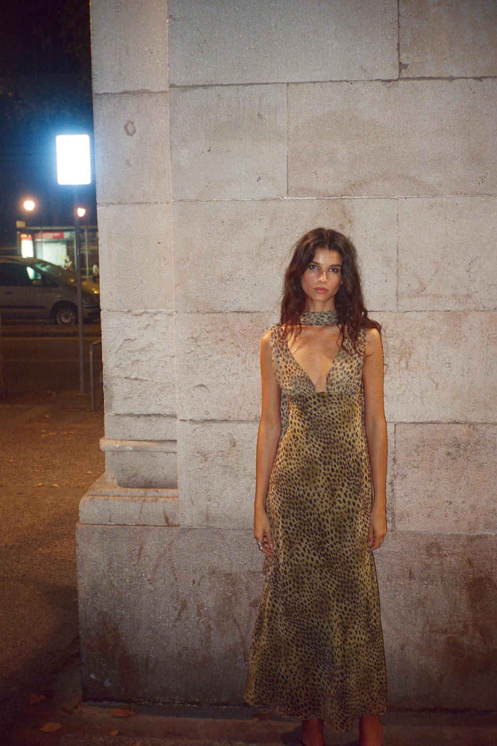 ANIMAL PRINT FOULARD DRESS - Zara фото 6