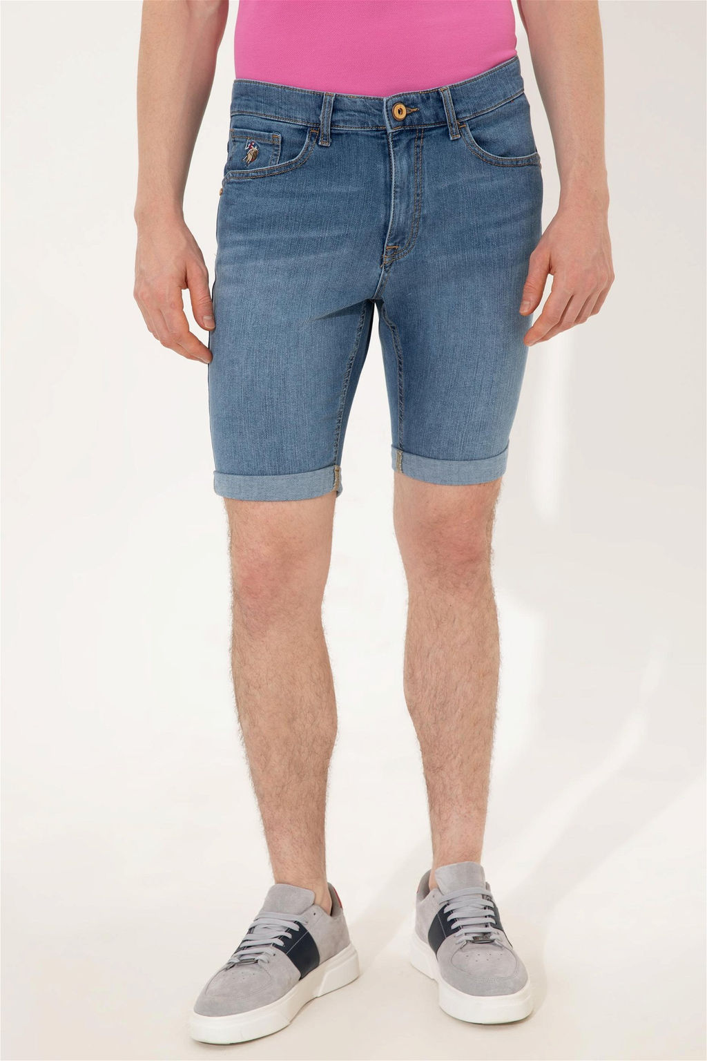 Мужские синие джинсовые шорты Неожиданная скидка в корзине - U.s. polo assn фото 2