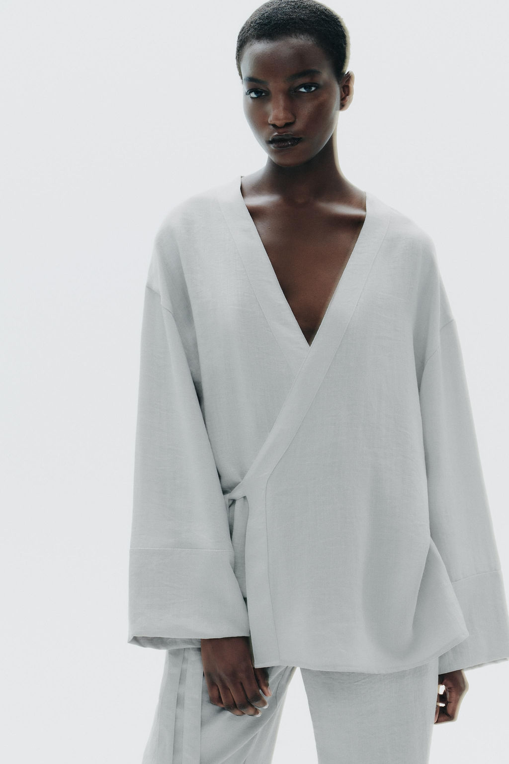 SIDE TIE KIMONO - Zara фото 11