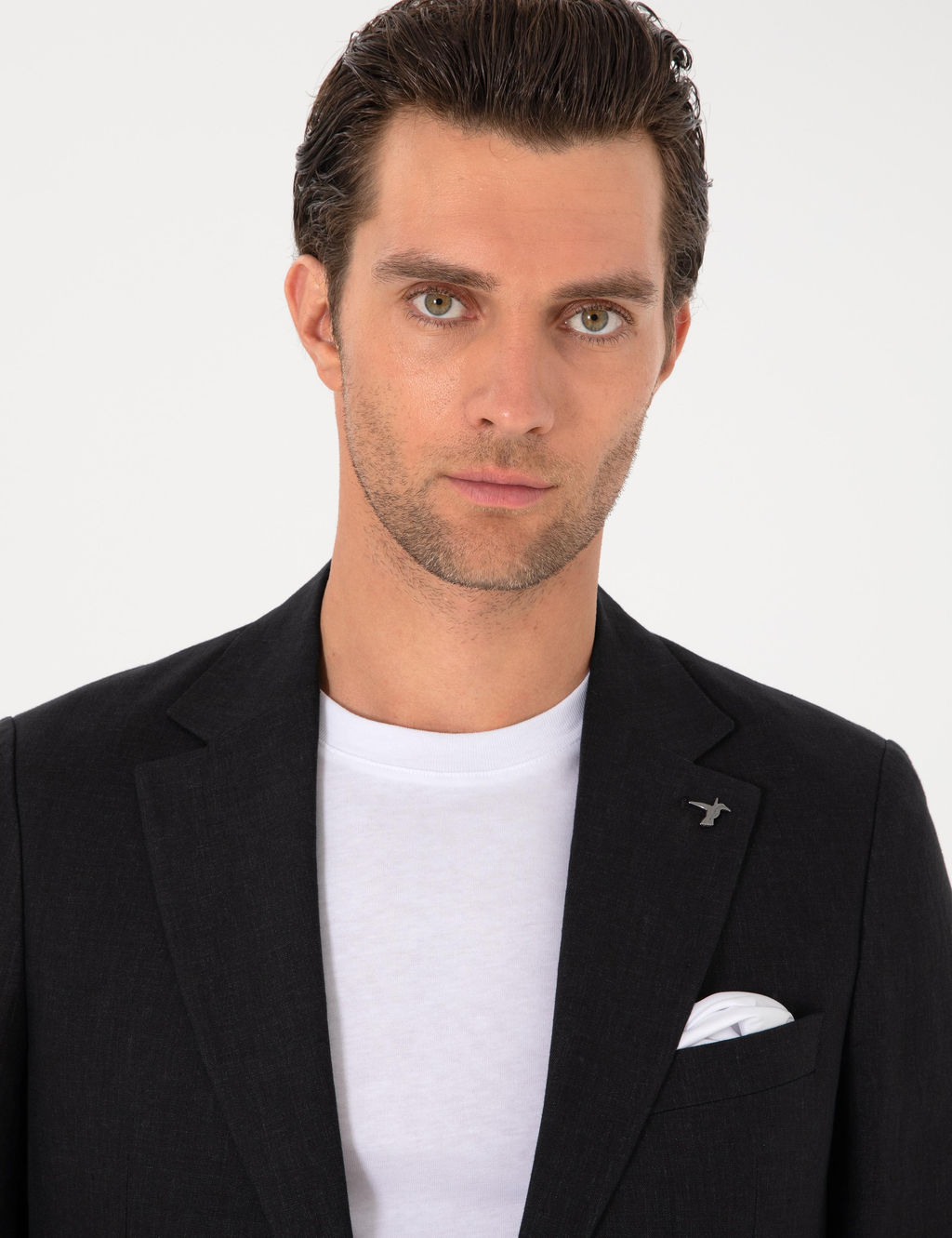 Куртка льняная черная