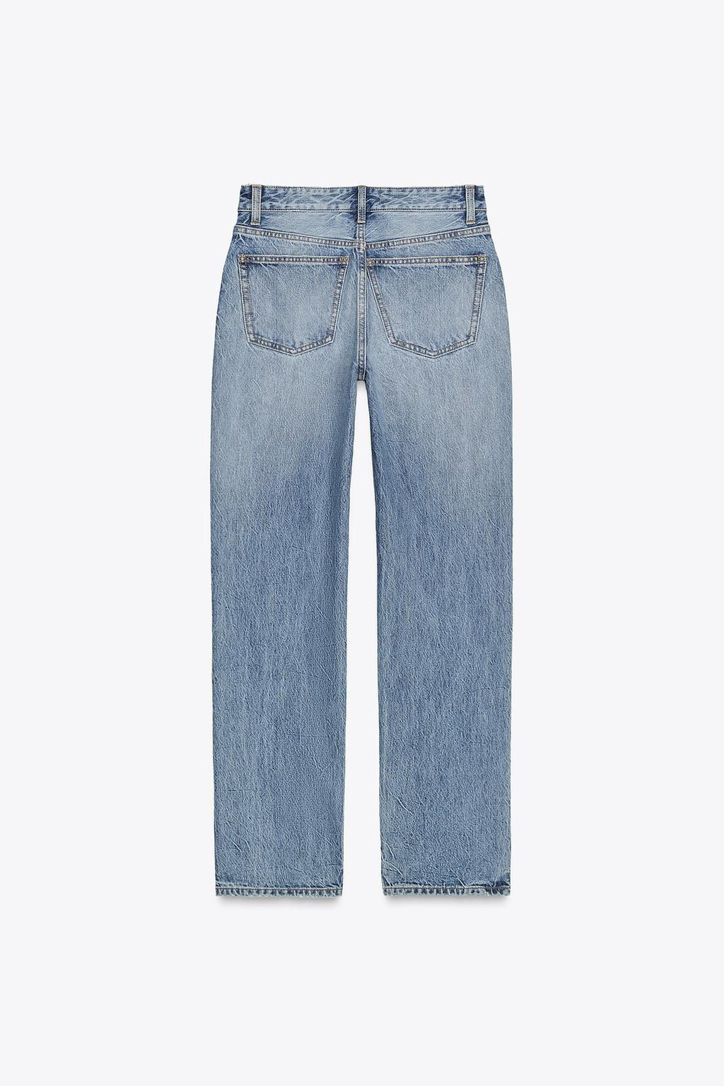 TRF STRAIGHT-LEG MID-RISE JEANS - Zara фото 18