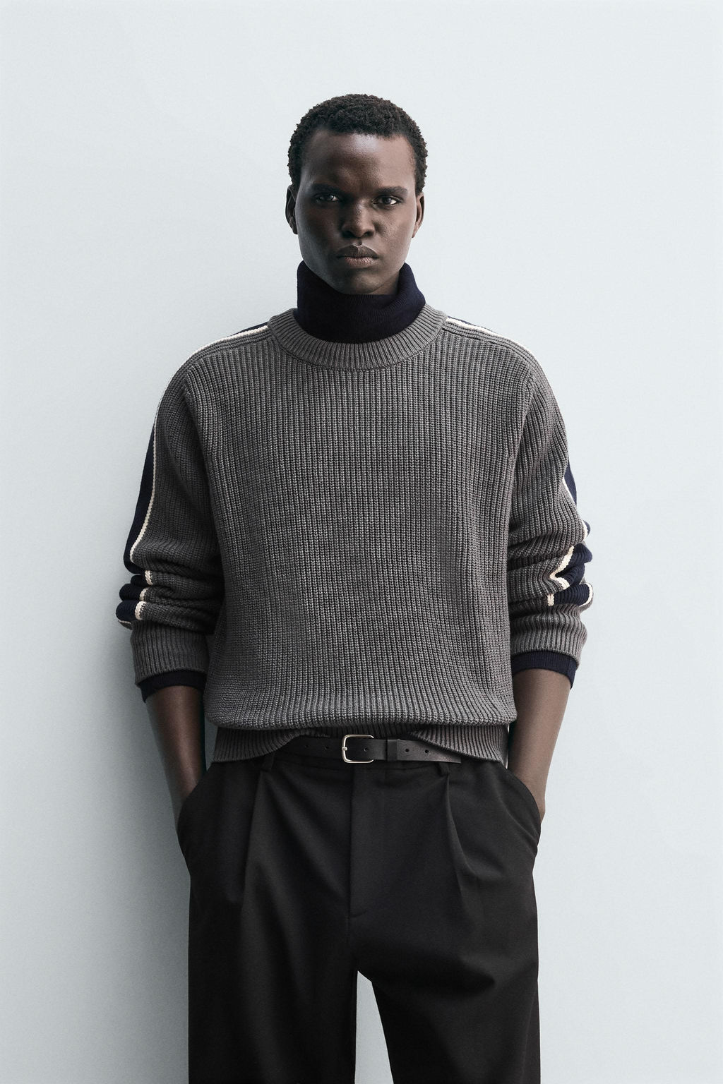 COLOUR BLOCK STRIPED SWEATER - Zara фото 2