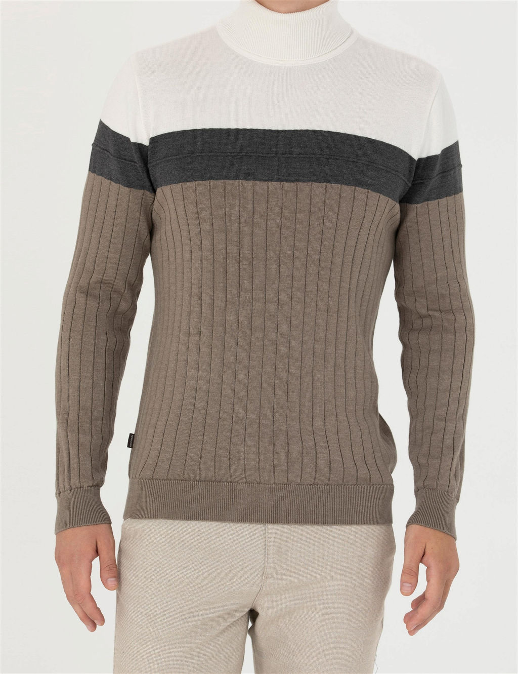 Vizon Melanj Slim Fit Bal_k__ Yaka Triko Kazak - Pierre cardin фото 6
