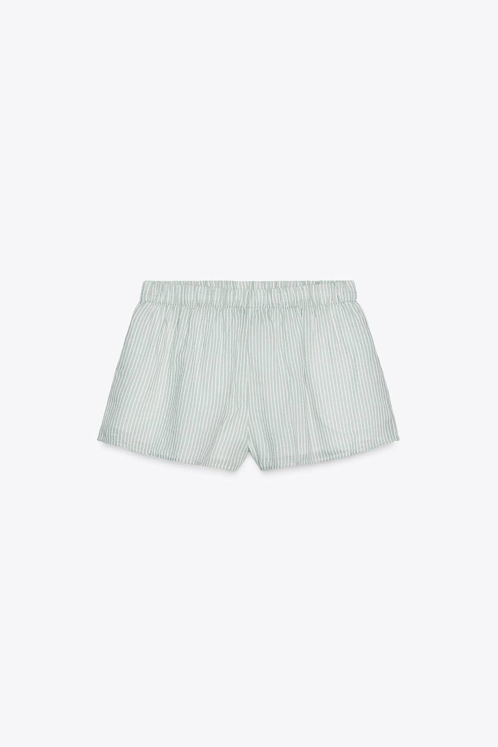 STRIPED GAUZE PYJAMA SHORTS - Zara фото 6