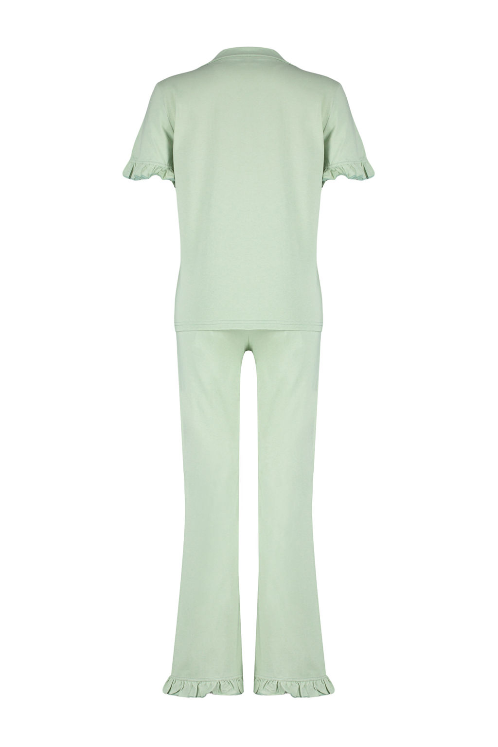 Trendyolmilla Mint %100 Pamuklu F?rf?r Detayl? Orme Pijama Tak?m? THMSS24PT00223 фото 13