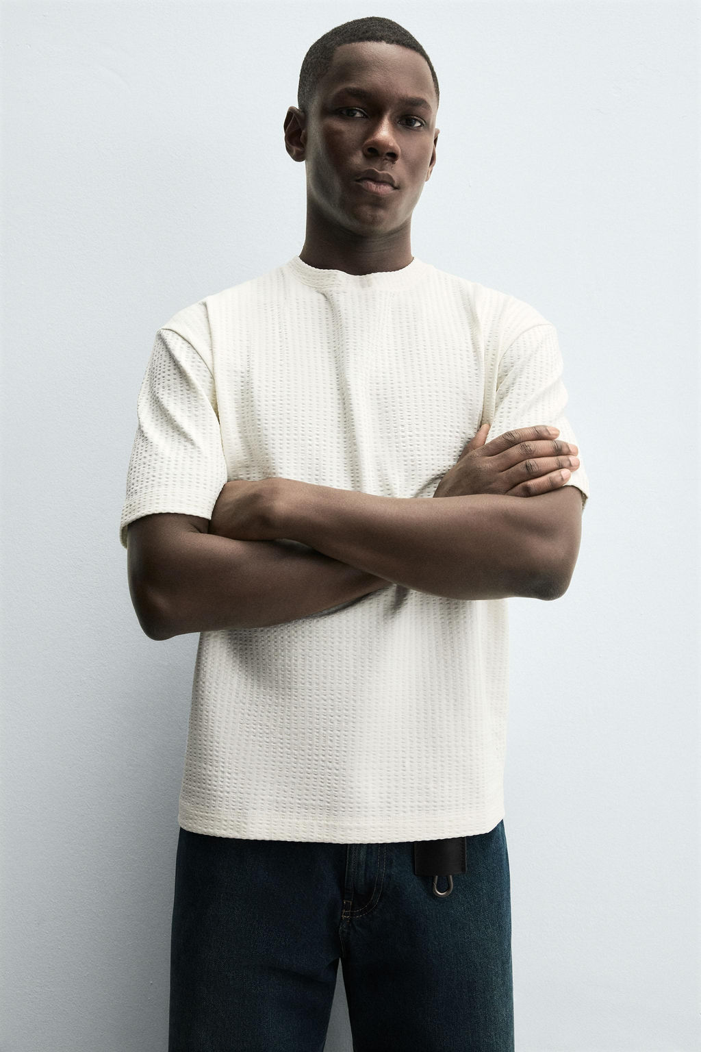 COMFORT SEERSUCKER T-SHIRT - Zara фото 6