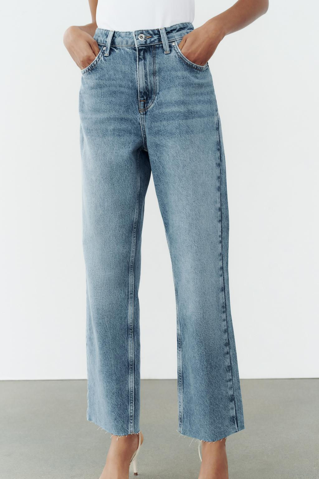 Z1975 STRAIGHT HIGH-WAIST ANKLE-LENGTH JEANS - Zara фото 2