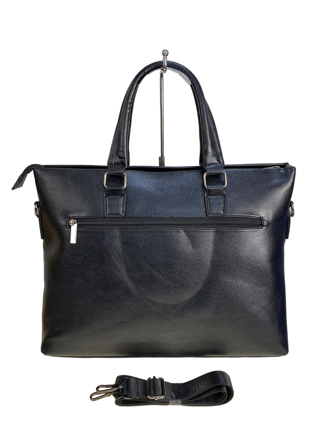 Сумка-портфель мужская из искусственной кожи, цвет черный - Greta фото 2