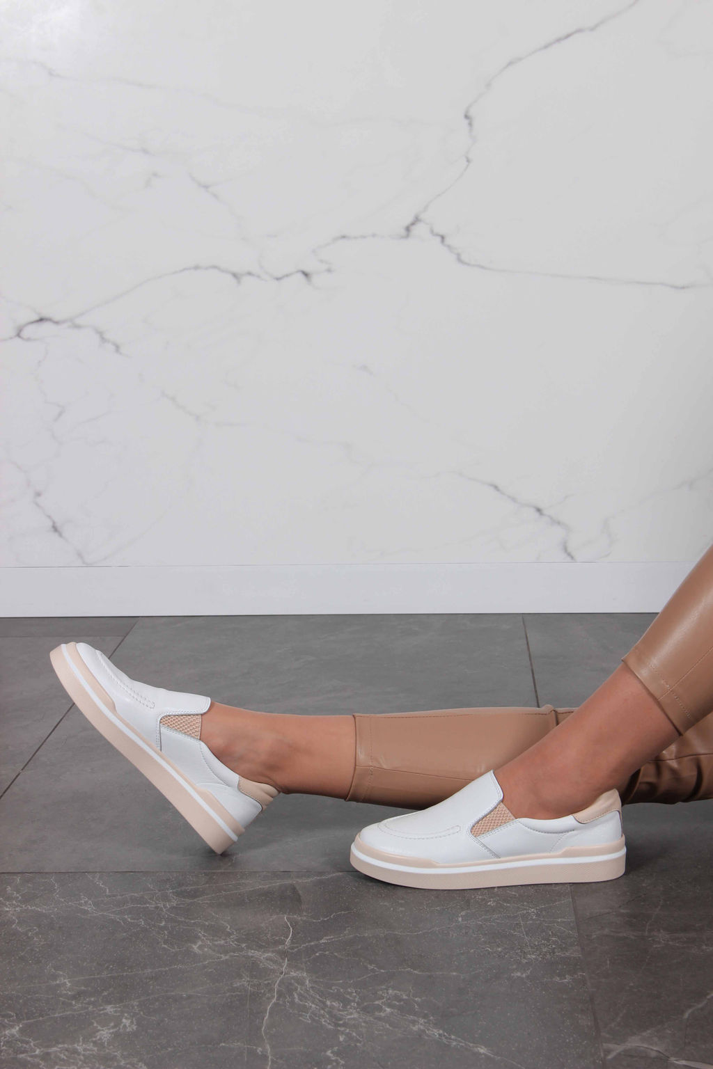 Слипоны 124.Paloma"be/w.Белый