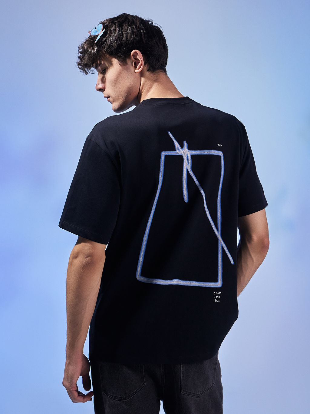 Футболка мужская черная с принтом-портретом черный +печать 111846 - Mark formelle фото 6