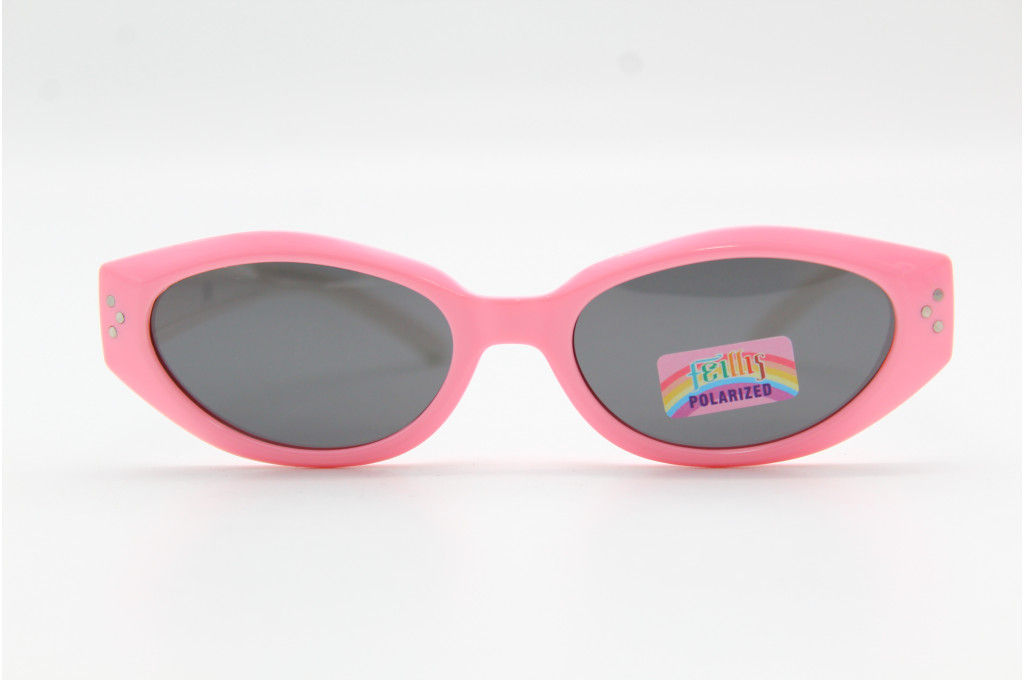 Солнцезащитные очки Feillis Polarized (детские) 66627 47-17-131 розов.с белыми дужками