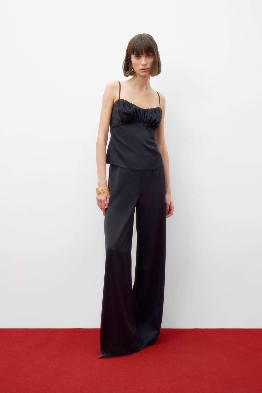 Брюки широкие из сатина - Mollis фото 6