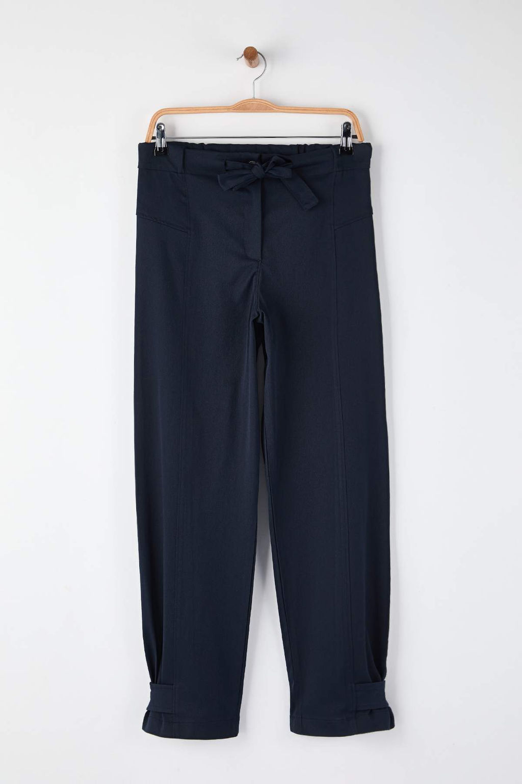 Lacivert Kusakl? Arka Beli Lastikli Kumas Pantolon TWOAW26PL00133 - Trendyolmilla фото 7