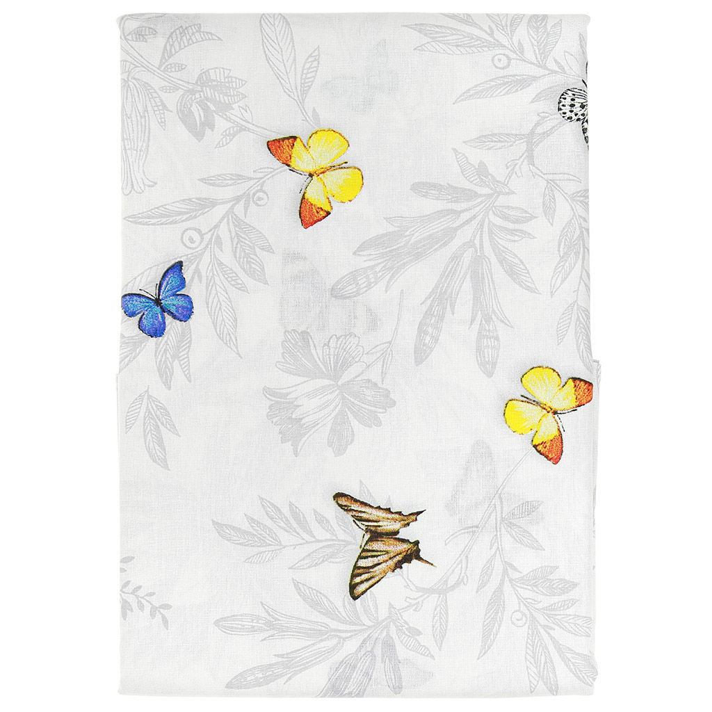 Пододеяльник на пуговицах Евростандарт "Бабочки" 220х215см, бязь "Комфорт" 121г/м2, хлопок 100%, упаковка "классическая" ПВХ 28х41см, "Домашняя мода" (Россия)