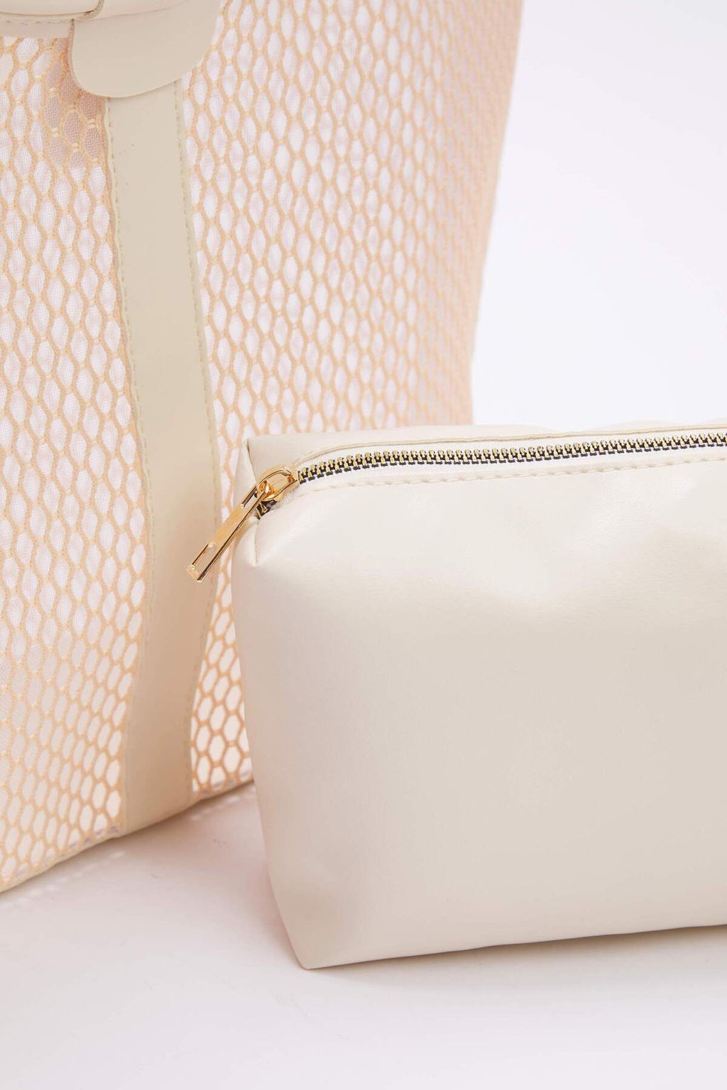 Nude File Detayl? Yavrulu Kad?n Maxi/Buyuk Tote Omuz Cantas? TAKSS25OC00075 - Trendyolmilla фото 4