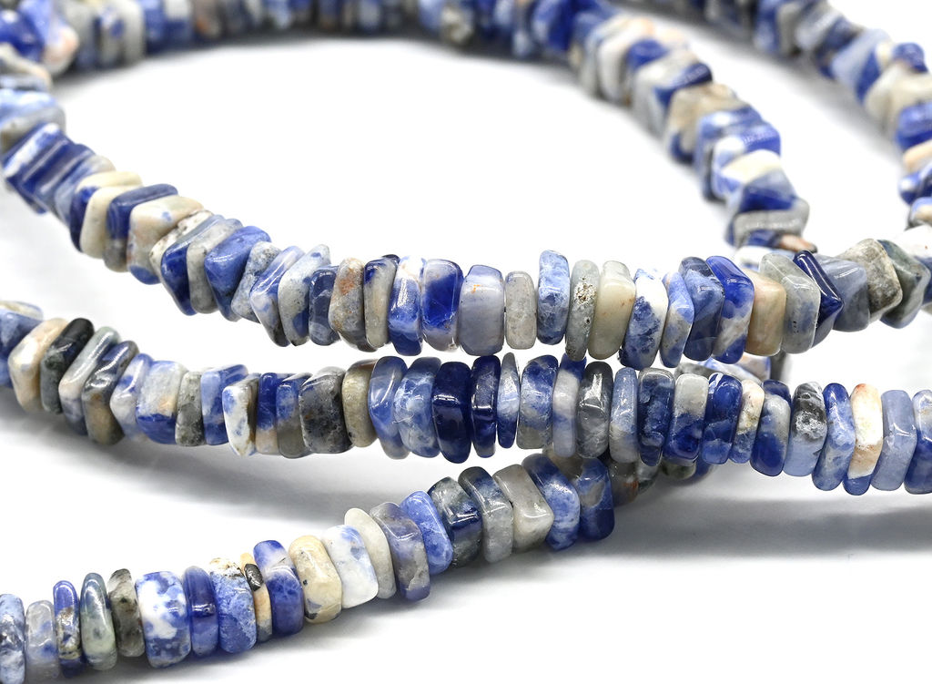 Бусы из Содалита квадрат 5*2мм, 48см