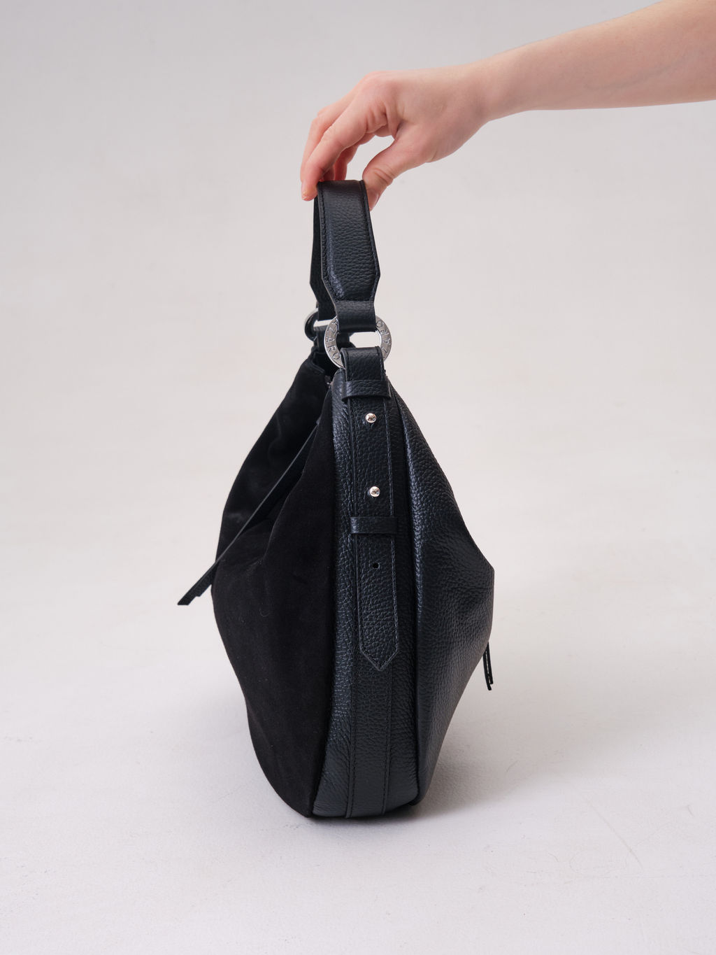 Сумка замшевая багет Azaro 30861 черный