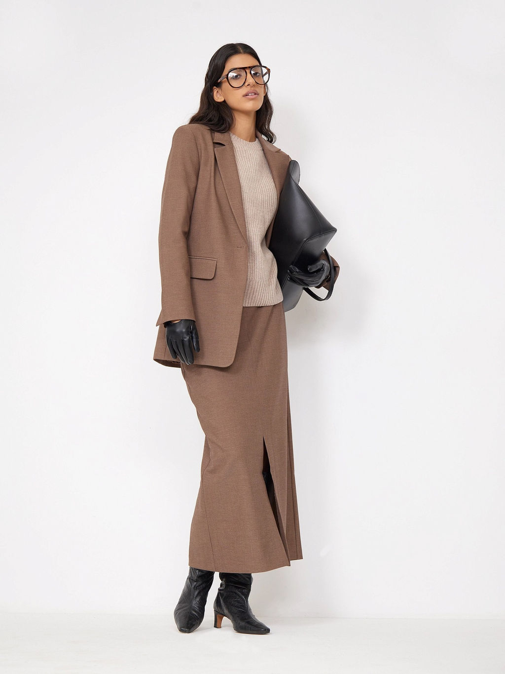 Джемпер с разрезами по бокам B2890/cammello - Emka фото 4