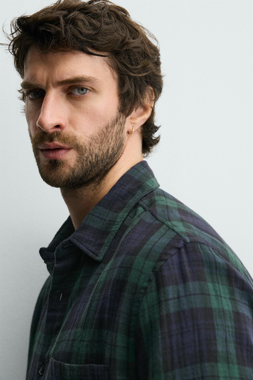 TEXTURED CHECK SHIRT - Zara фото 6