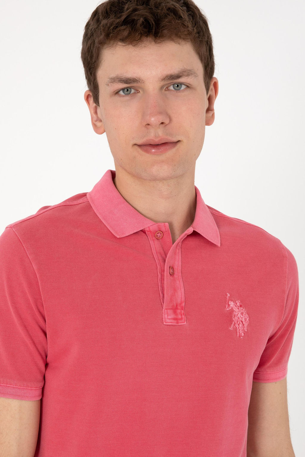 Erkek Slim Fit Polo Yaka Pembe Basic Ti__rt Sepette S_rpriz _ndirim - U.s. polo assn фото 2