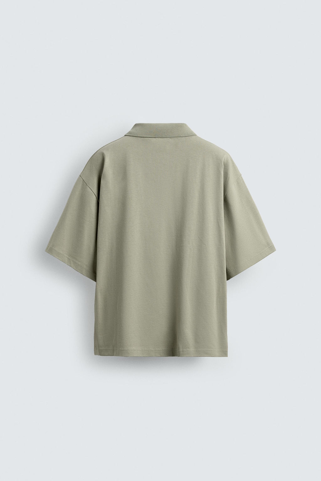 POLO RELAXED FIT TEXTO ESTAMPADO / Verde claro - Zara фото 8