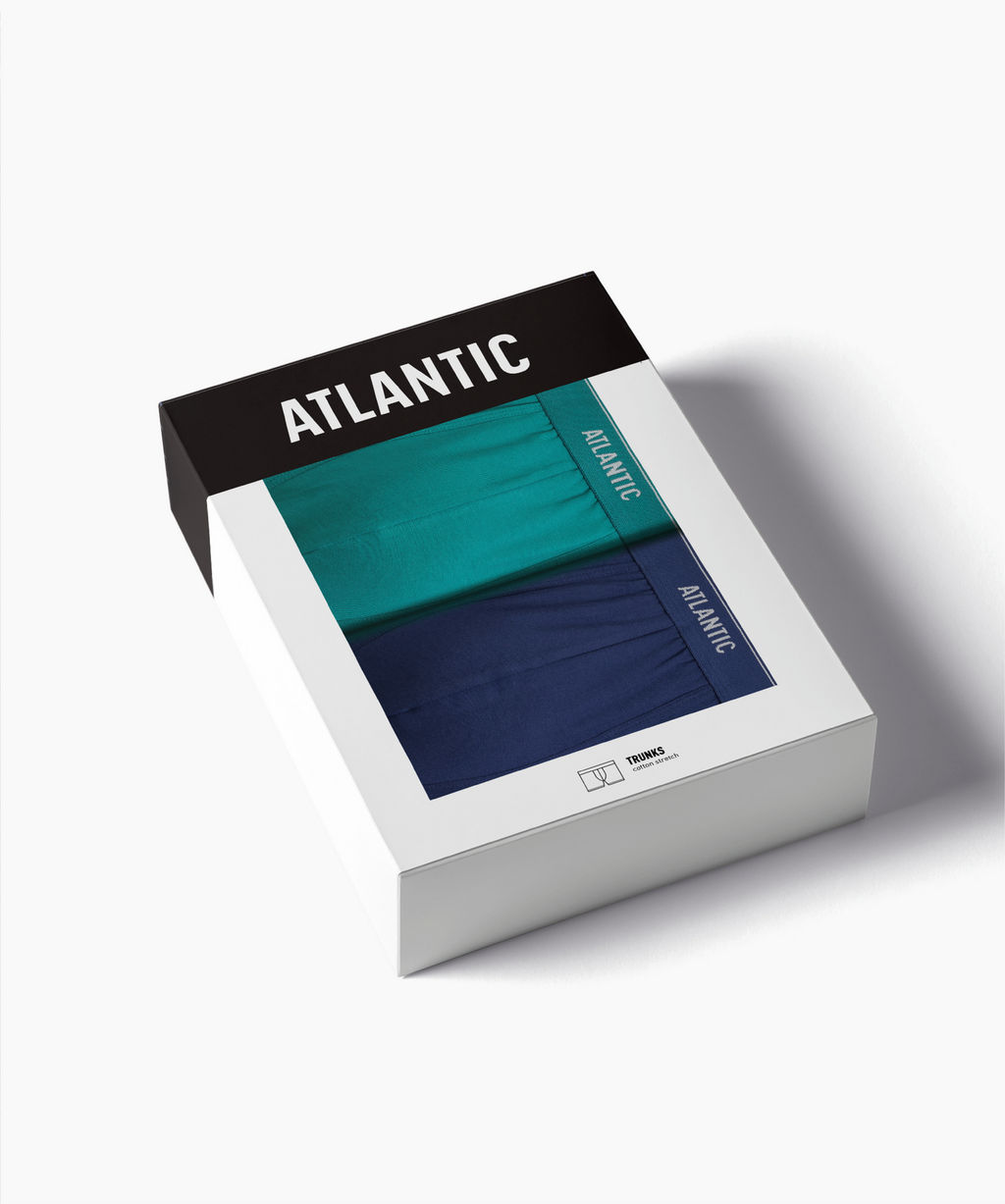 ATLANTIC 2RMH-011 Трусы шорты - набор (2 шт.) бирюзово-зеленый + темно-голубой фото 6