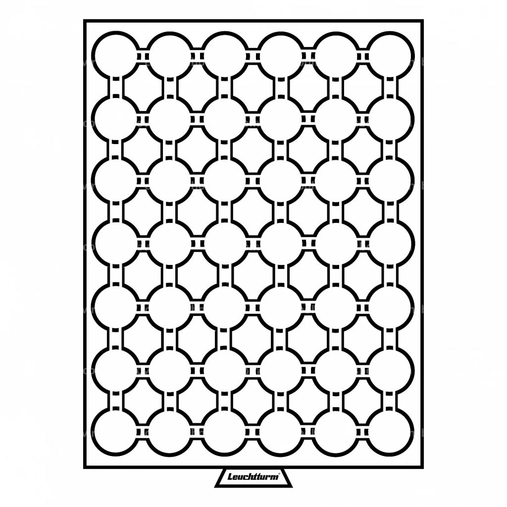 Кассета на 42 ячейки для хранения и презентации монет в капсулах диаметром до 24.5 мм MB LEUCHTTURM 335987