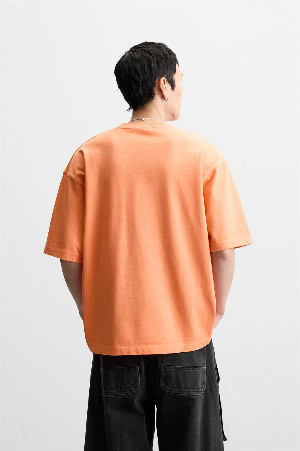 RELAXED FIT SPRAY WASH T-SHIRT - Zara фото 11