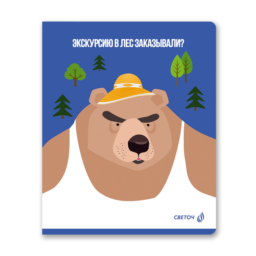 Светоч Т82 Тетрадь ученическая общая, выборочный лак A5 60 л. на скобе 65 г/кв.м , белизна 100 % 10 шт. клетка 01128 Экскурсию в лес заказывали фото 5