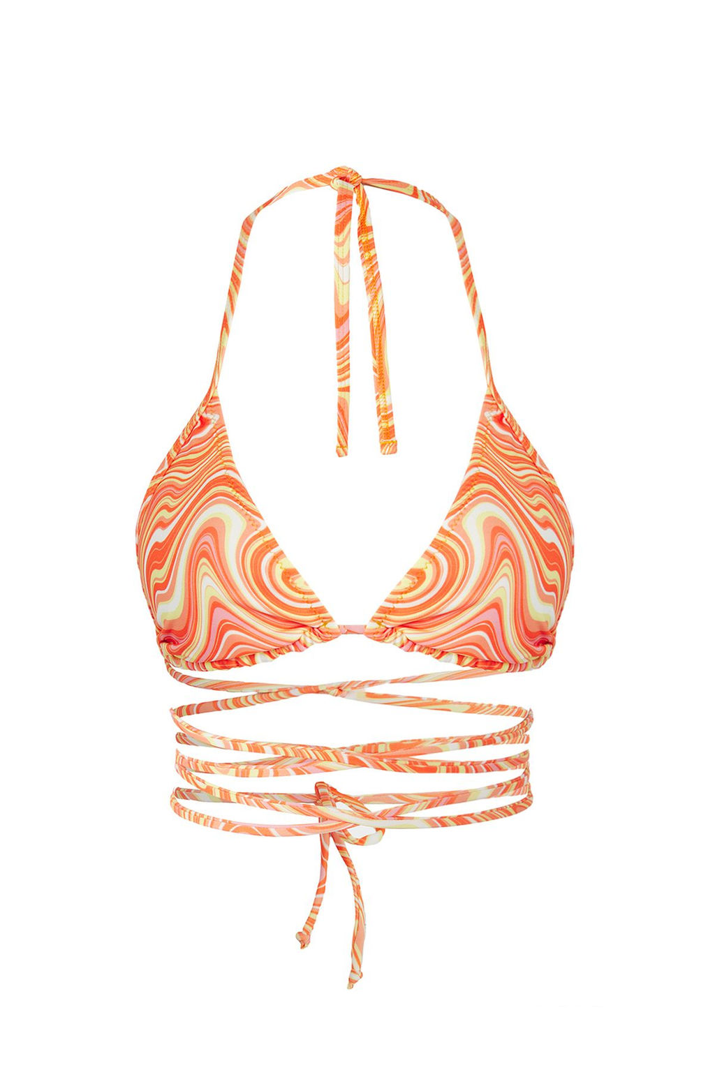 TRENDYOLMILLA Soyut Desenli Ucgen Baglamal? Brazilian Bikini Ustu TBESS23BU00060  фото 13