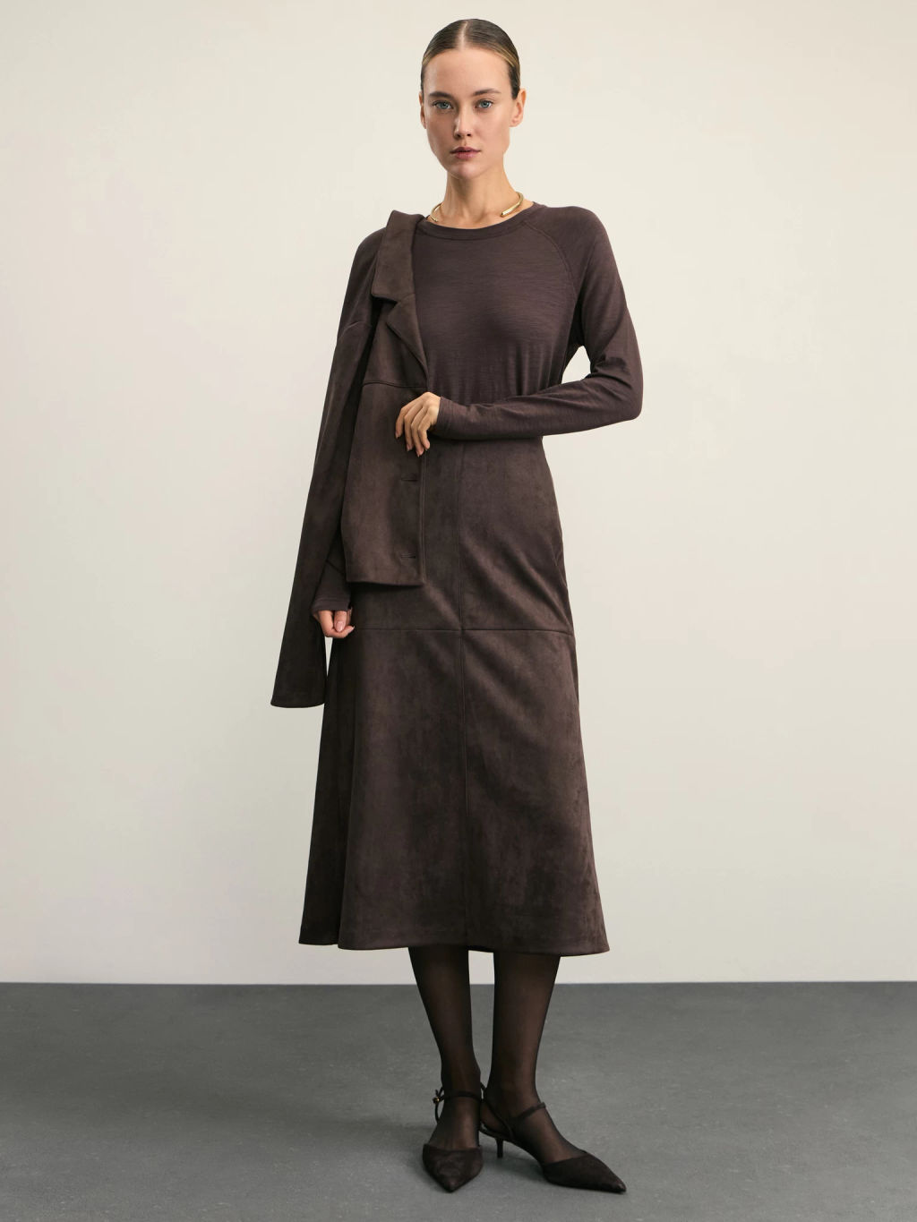 Базовый лонгслив из хлопка / Zarina  фото 2