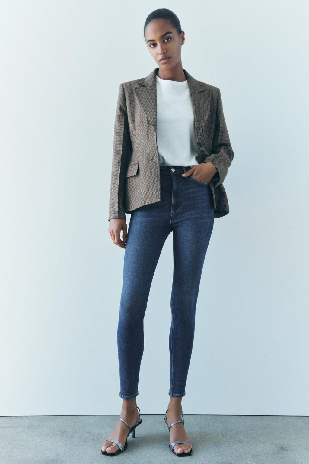 ZW COLLECTION SKINNY HIGH-WAIST JEANS - Zara фото 33