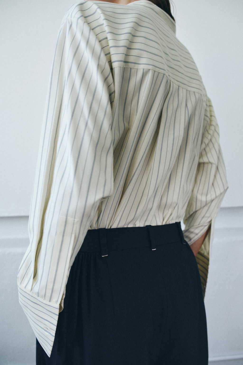 STRIPED STAND COLLAR SHIRT ZW COLLECTION - Zara фото 3