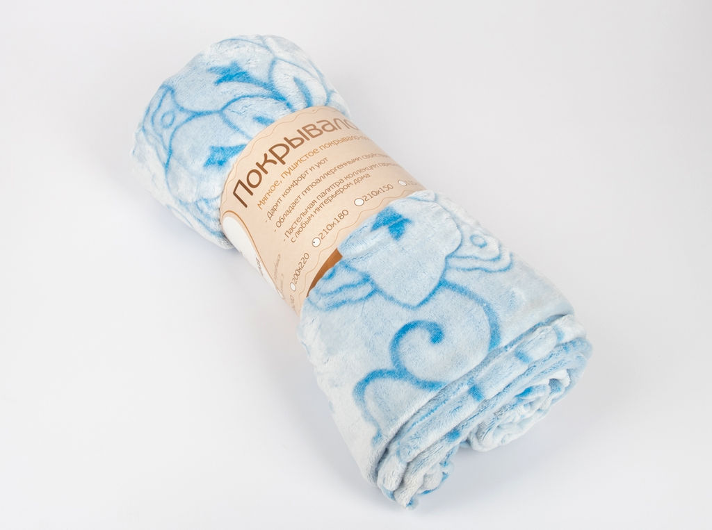 АРТ 004 Покрывало- плед фактурный 180*210 "Снежинки"