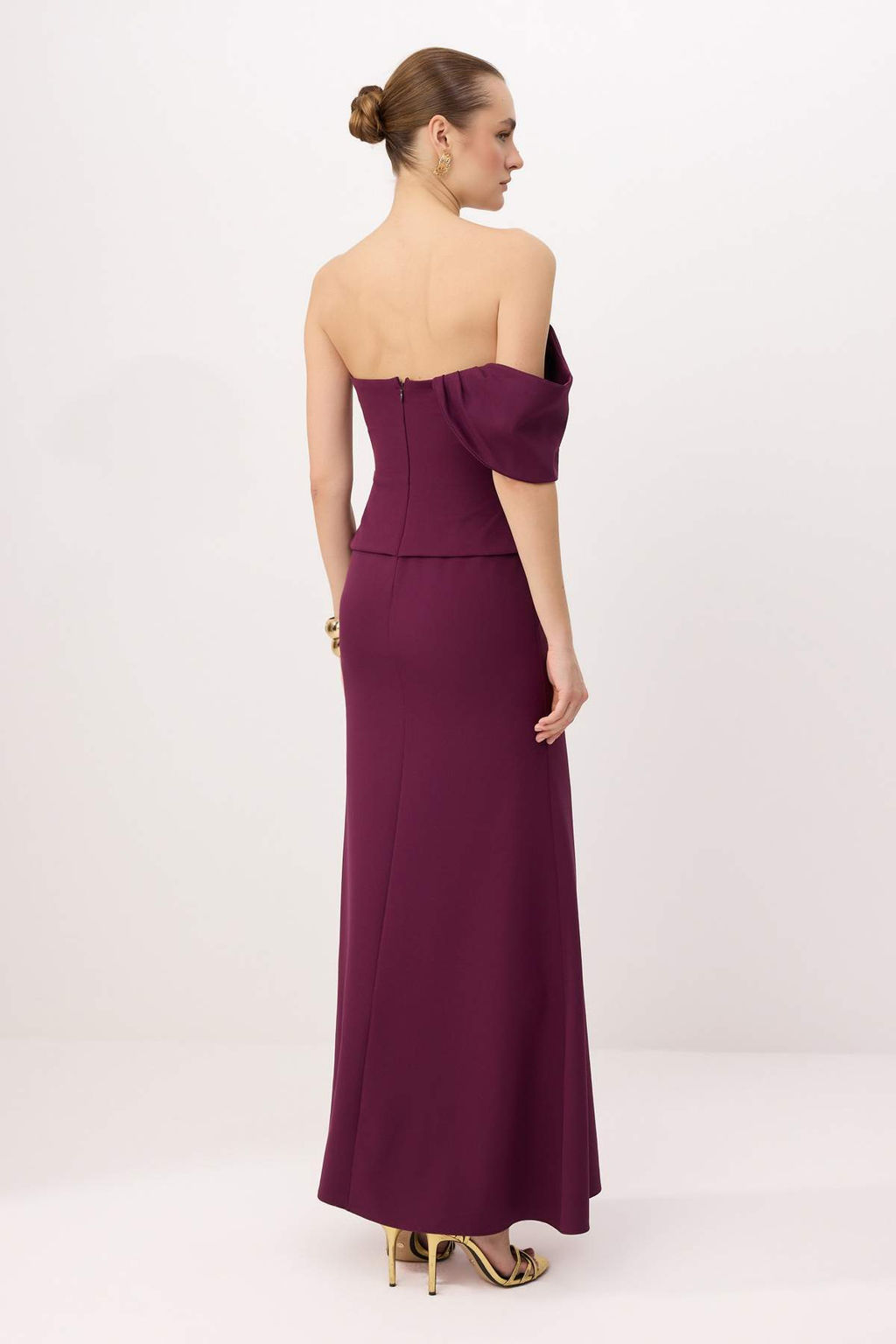 Su Yesili Duz Straplez Dokuma Finike Maxi Abiye & Mezuniyet Elbisesi TPRSS26AE00100 - Trendyolmilla фото 8