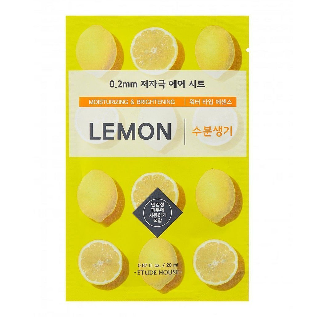 Etude Тканевая маска с экстрактом лимона / 0.2 Therapy Air Mask Lemon, 20 мл  фото 2