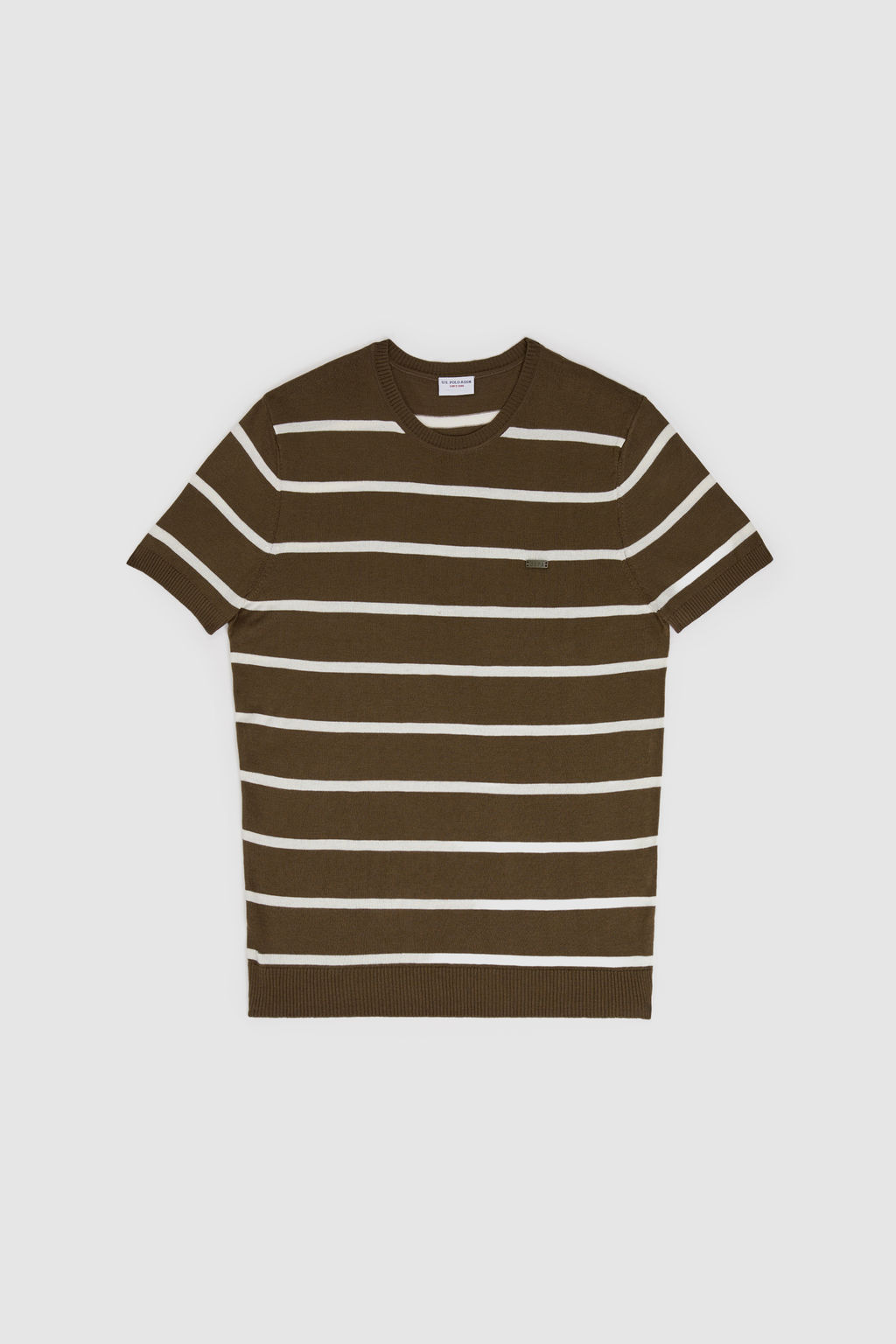 Erkek Regular Fit Bisiklet Yaka Koyu Haki Kazak - U.s. polo assn фото 6