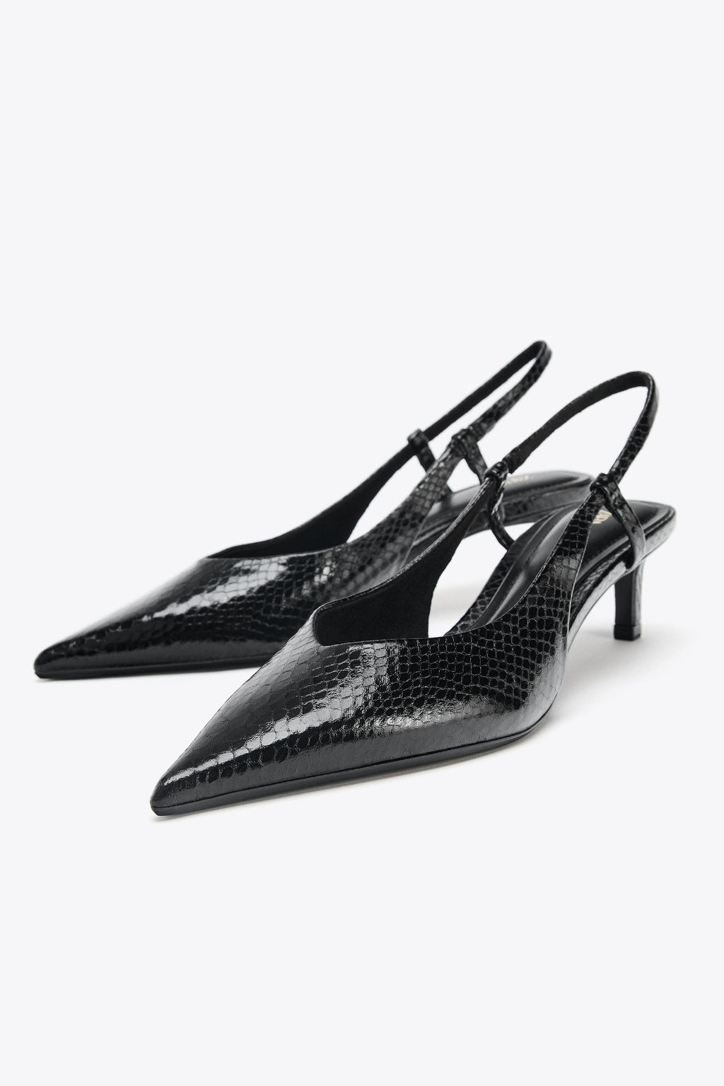 TEXTURED SLINGBACK SHOES - Zara фото 3
